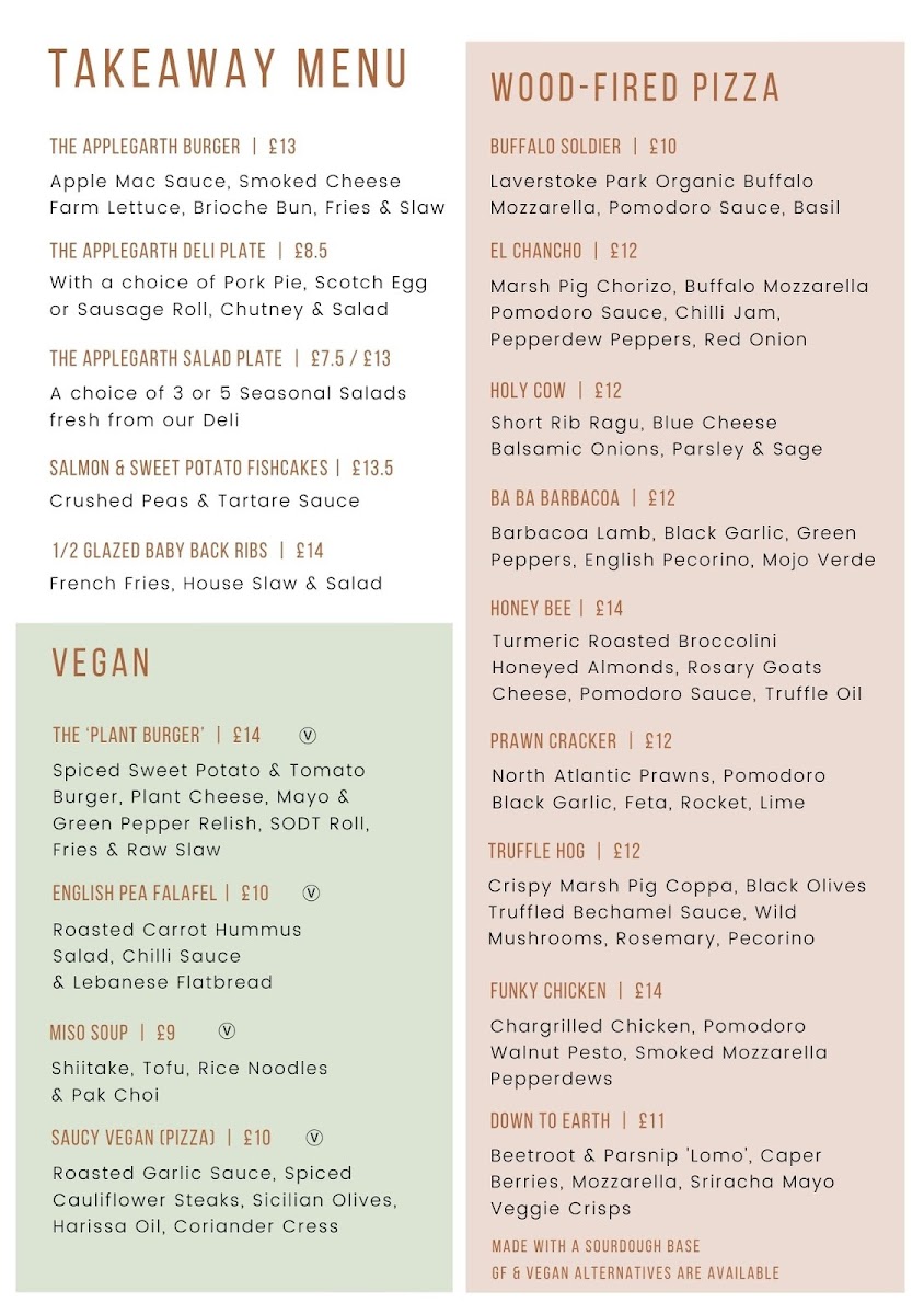 Menu - Applegarth Farm photo 4