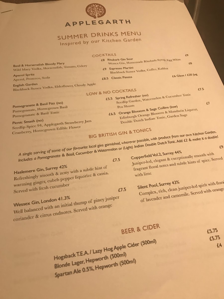 Menu - Applegarth Farm photo 7